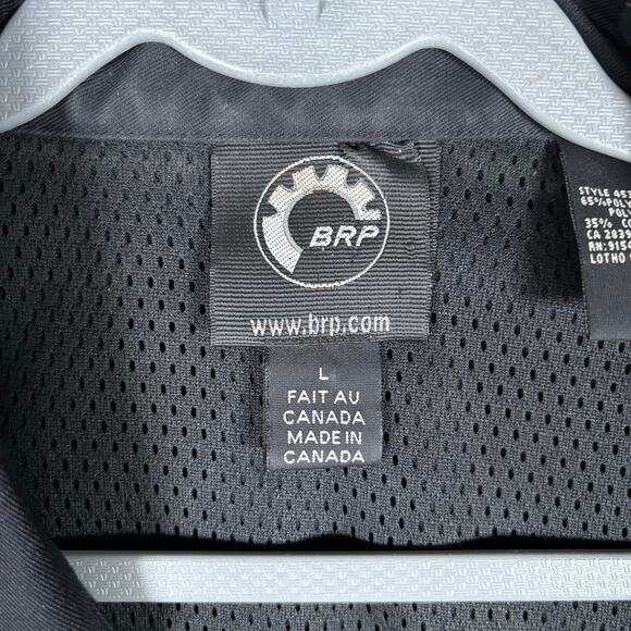 Black BRP Can-Am Short Sleeve Button Down Work Shirt Men’s Size L - Picture 7 of 10